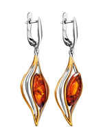 Needle Pear Cut Citrine Dangle Drop Earrings - 925 Sterling SilverEarrings