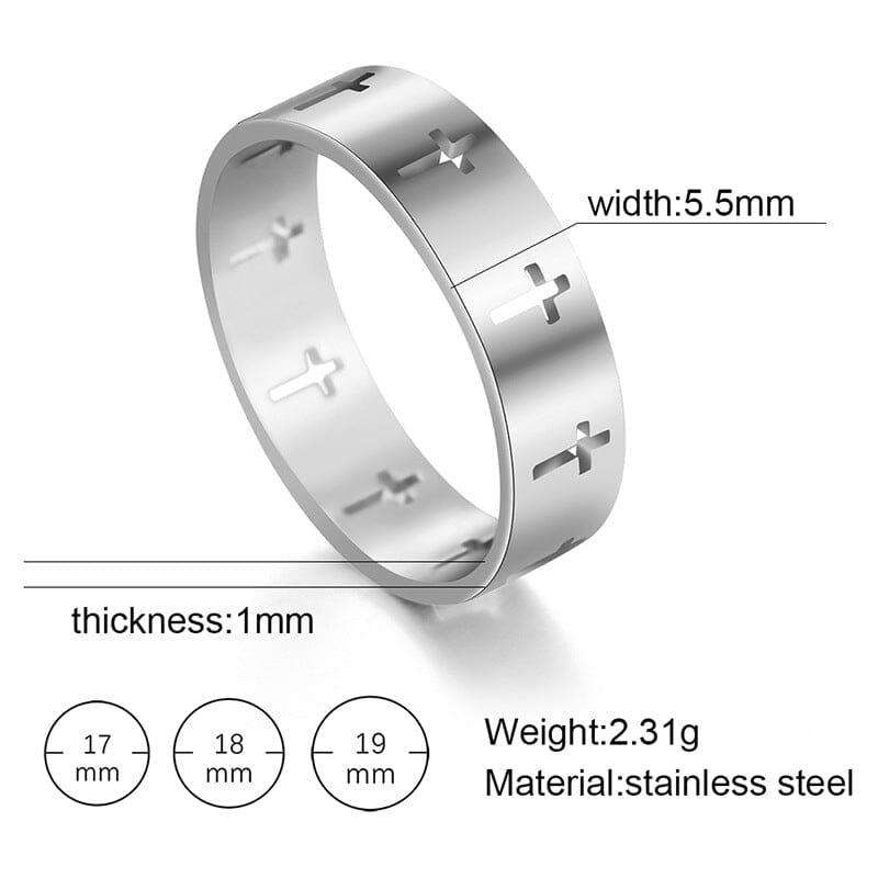 Hollow Cross Personality Punk Finger RingRing