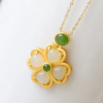Clover Jade Pendant NecklaceNecklace