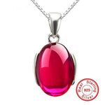 Ruby Ring & Necklace Set - 925 Solid SilverJewelry Set