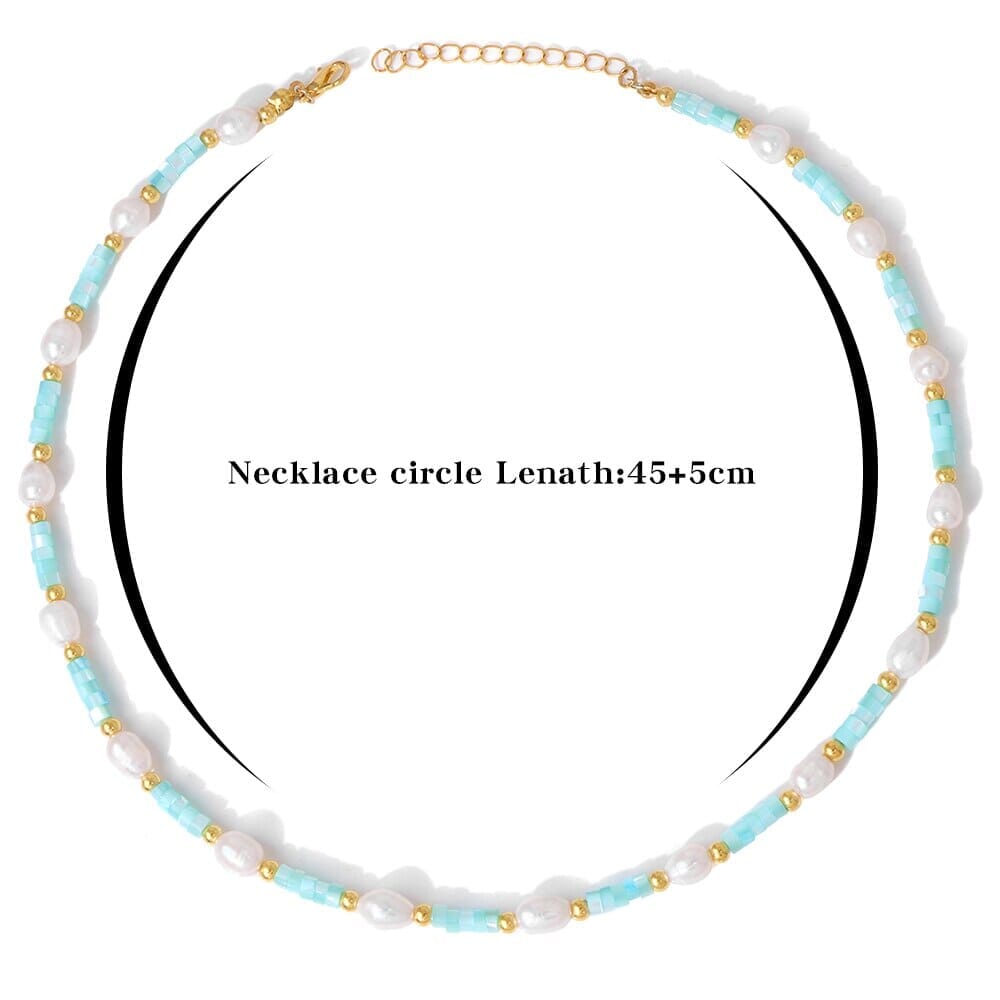 Mother of Pearl Shell NecklaceNecklace3 blue shell