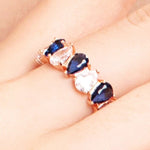 Modern Luxury Jewelry CZ Sapphire Ring - 925 Sterling SilverRing