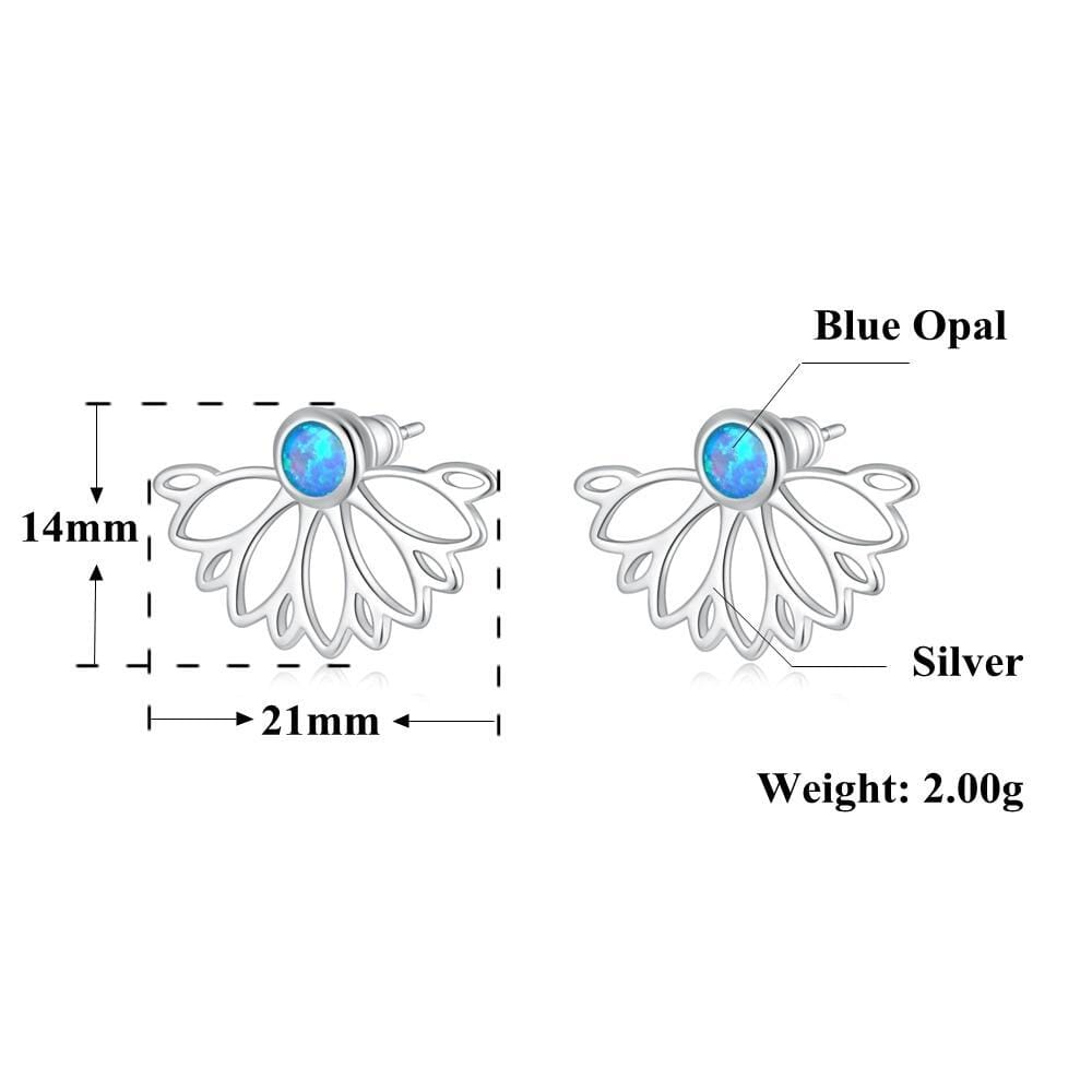 Geometric Three Color Fire Opal Stud EarringsEarrings