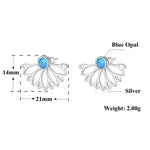 Geometric Three Color Fire Opal Stud EarringsEarrings