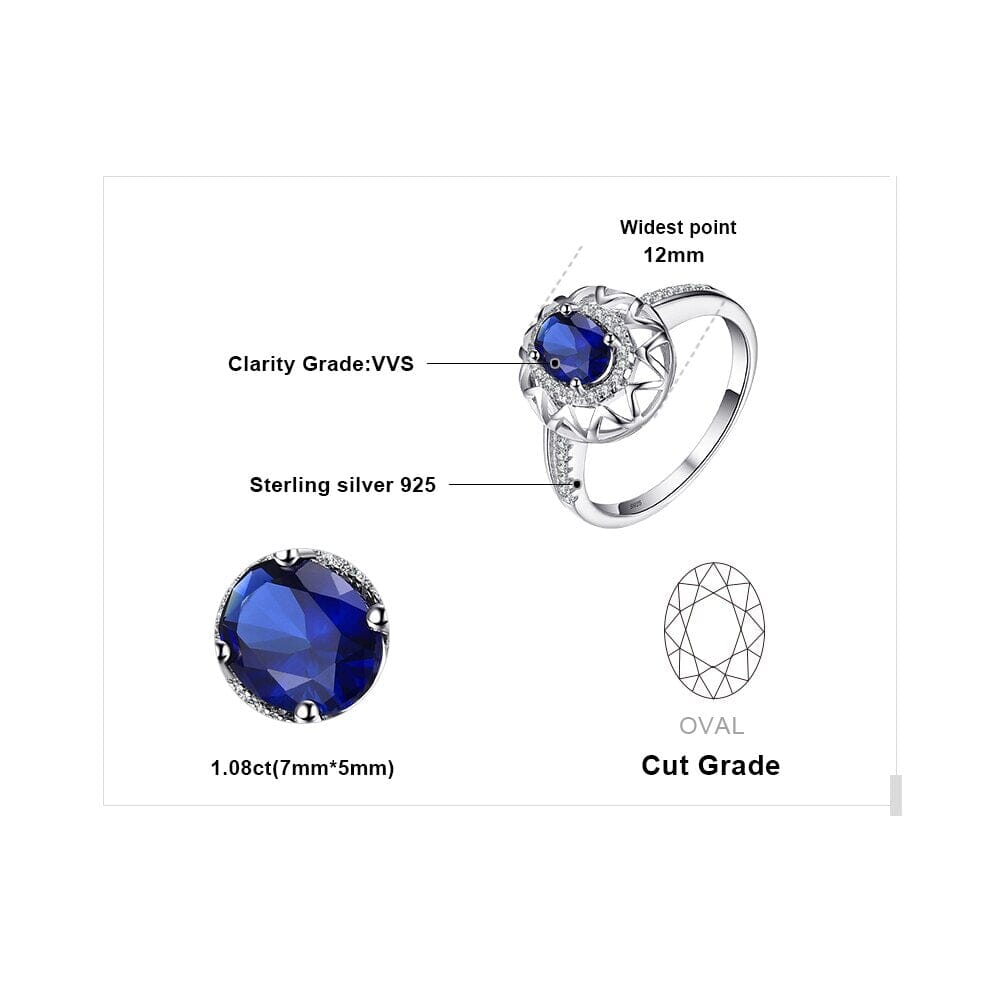 Fashion Statement Created Sapphire Ring - 925 Sterling SilverRing