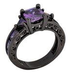 Amethyst Black Gold Filled RingRing7