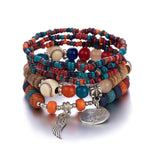 4-Pieces Set of Beaded Bohemian Style Crystal BraceletBraceletStyle 5