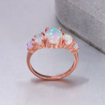 Rustic Fire Opal Rose Gold RingRing