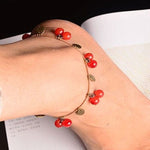 Ruby Cherries Chain BraceletBracelet