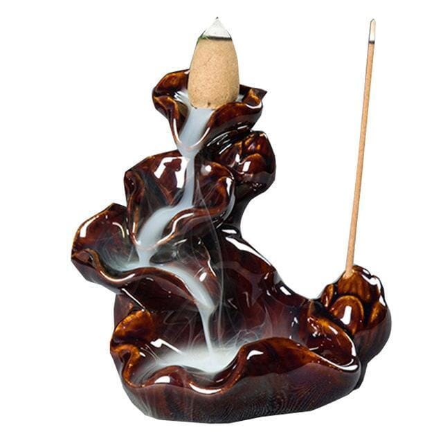 Ceramic Incense Burner Sweet LotusIncense BurnerBrown