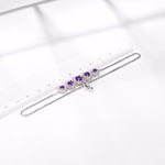 African Amethyst Adjustable Bracelet - 925 Sterling SilverBracelet
