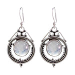Vintage Bohemian Moonstone Silver EarringsEarrings