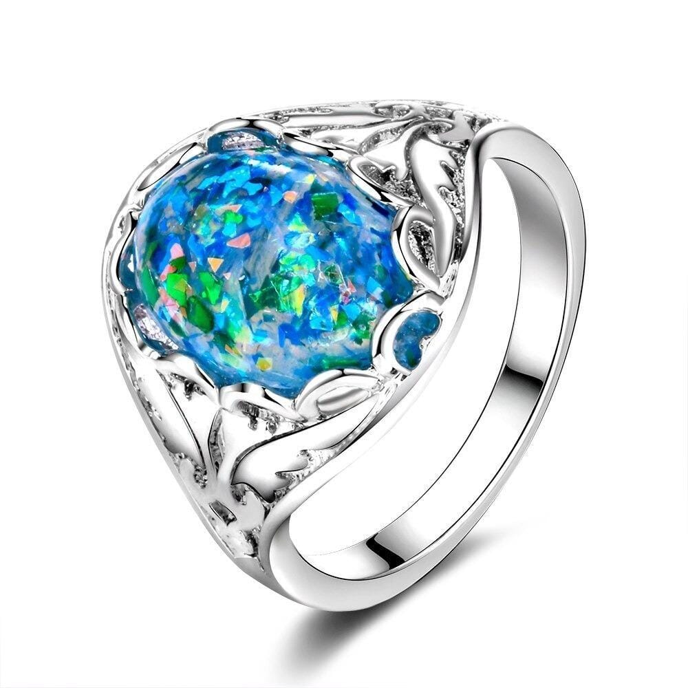 Classy Opal Ring- 925 Sterling SilverRing6