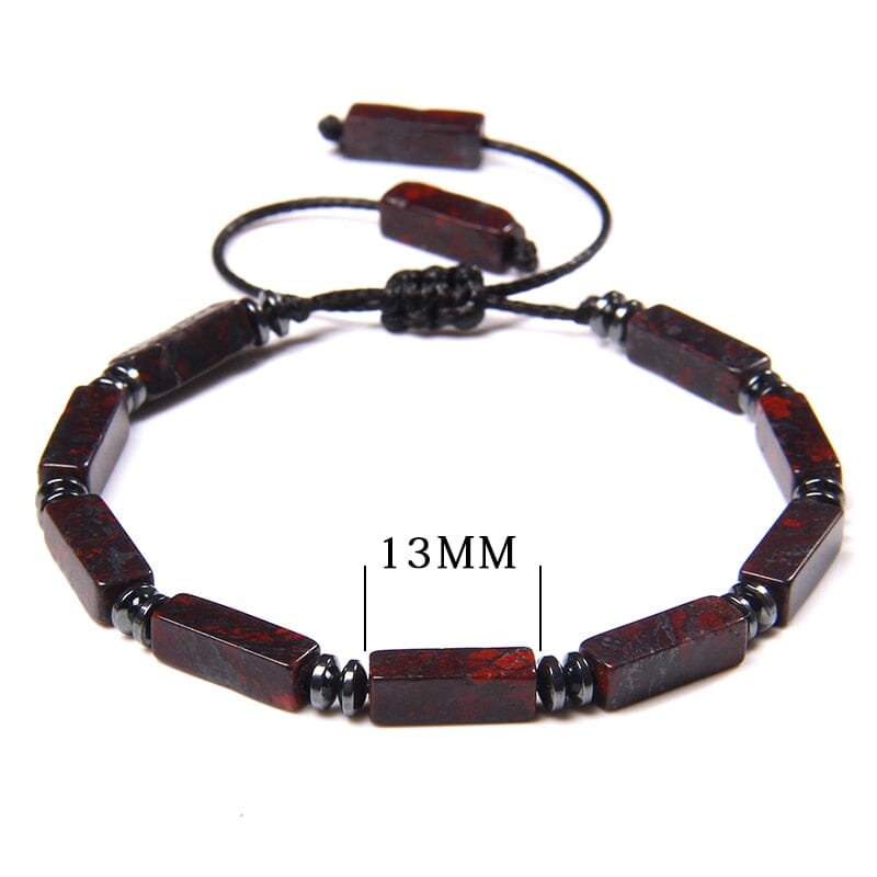 Square Tube Shape Adjustable Bloodstone BraceletBracelet