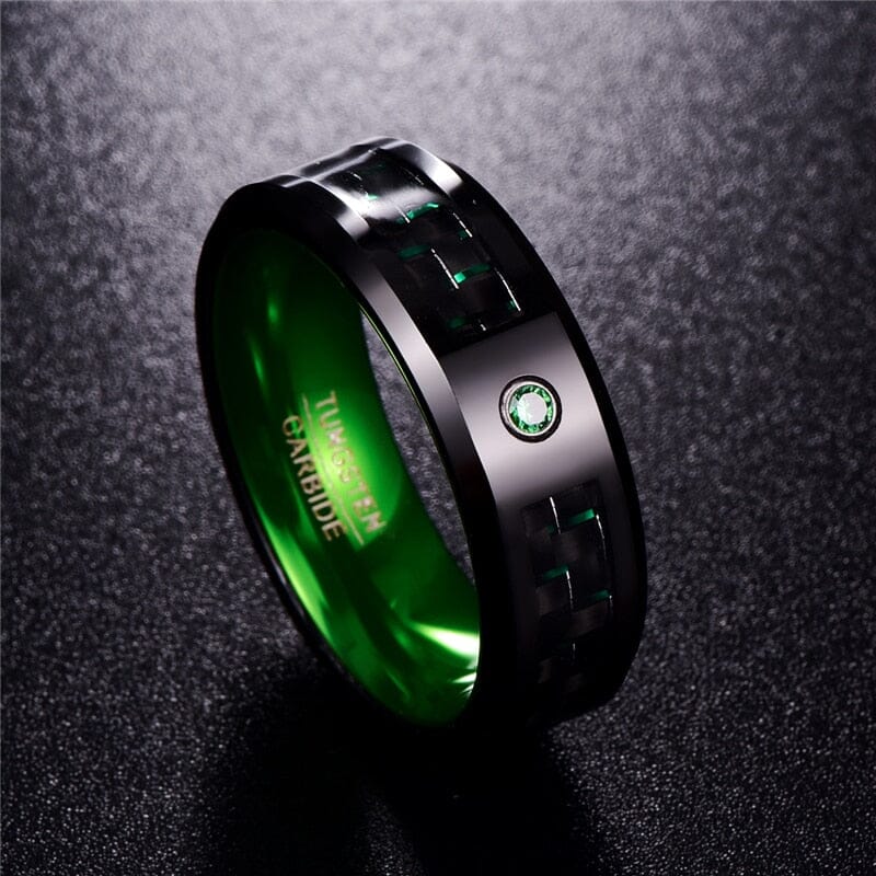 Green Titanium Color Carbon Fiber RingRing