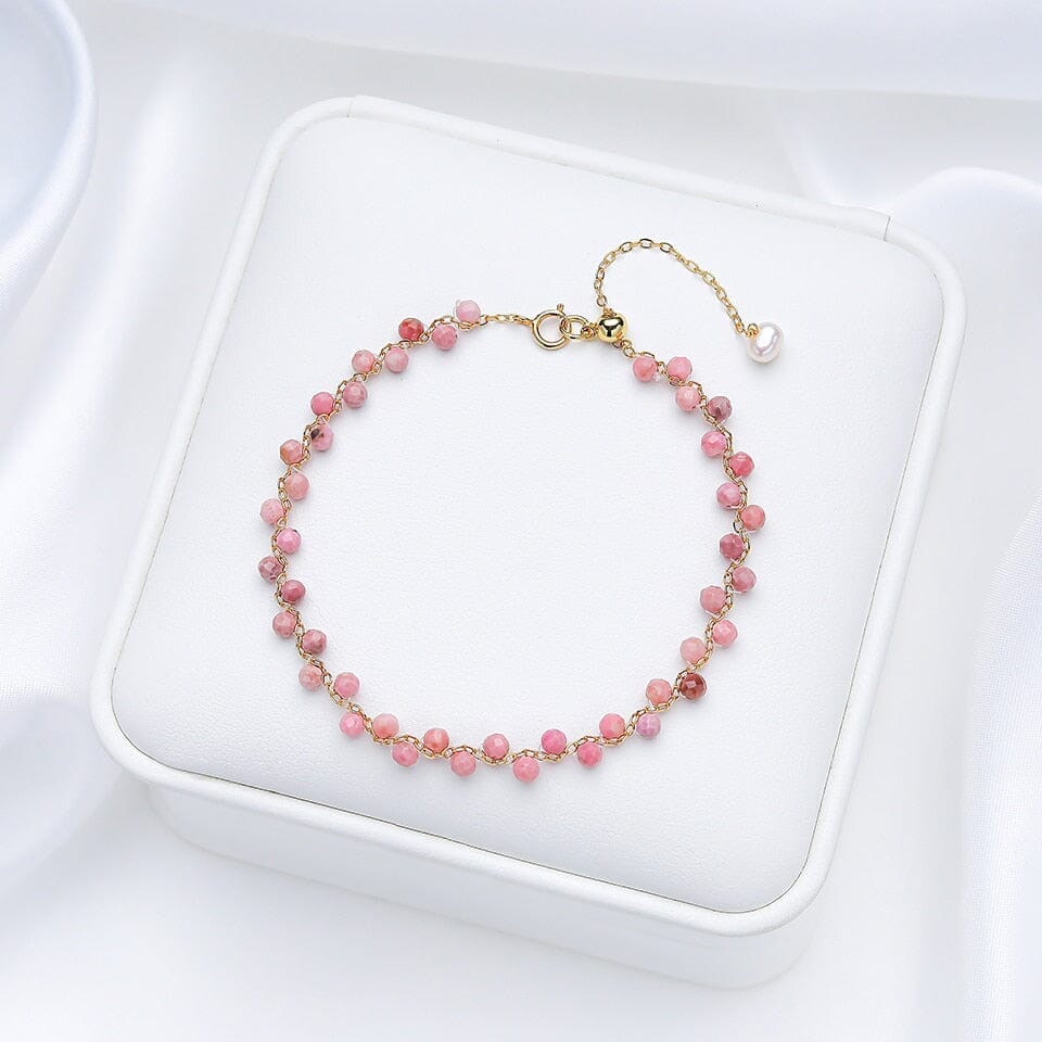 3MM Natural Stone Tourmaline BraceletBraceletRhodonite16-21cm