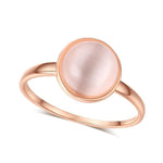 White Moonstone Ring - Rose GoldRing6