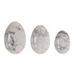 3pcs/set Natural Jade Yoni Eggs For Kegel ExerciseYoni EggsWhite Howlite
