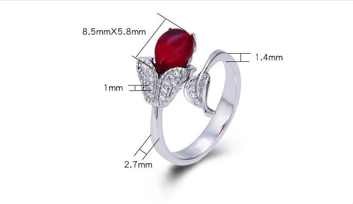 Luxury Ruby Ring - 925 Sterling SilverRing