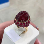 Luxury Exaggerated Lovely Ruby Resizable RingRing