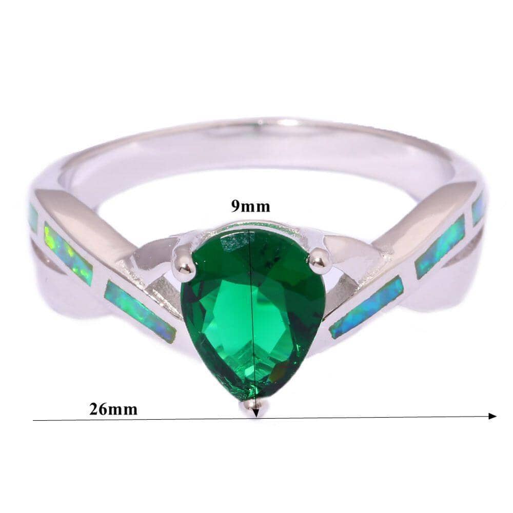 Green Fire Opal Green Quartz RingRing