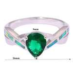 Green Fire Opal Green Quartz RingRing