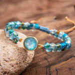 Blue Round Opal Bracelets Braided BraceletBracelet
