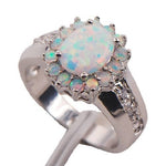 Fashion Classic White Fire Opal Ring - 925 Sterling SilverRing
