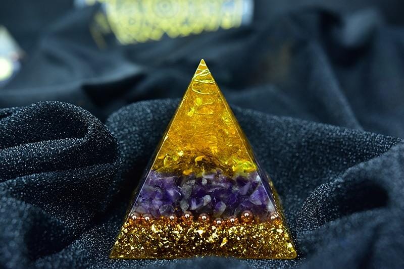 Orgone Pyramid Amethyst Citrine CrystalHealing Crystal