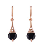 18k Rose Gold Filled White Sapphire Stone Pierced Dangle EarringsEarrings
