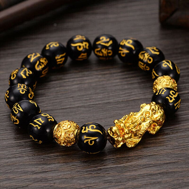 Wealth and Lucky Adjustable Ring and Beaded BraceletJewelry Set