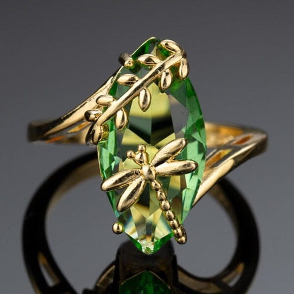 Nature Fashion Peridot Ring- 925 Sterling SilverRing