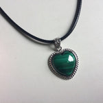 Natural Malachite Stone Pendant (Heart)Pendant