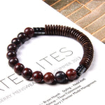 Bloodstone and Wood Flake Ethnic BraceletBracelet
