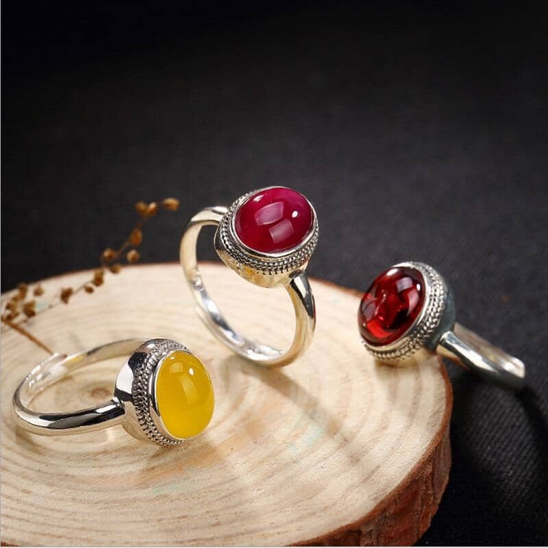 Vintage Citrine Ring - 925 Sterling SilverRing