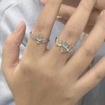 Angel and Bat Moonstone Adjustable RingRing