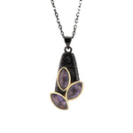 Leaf Purple Amethyst NecklaceNecklace