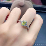 Lovely Princess Peridot Silver RingRing