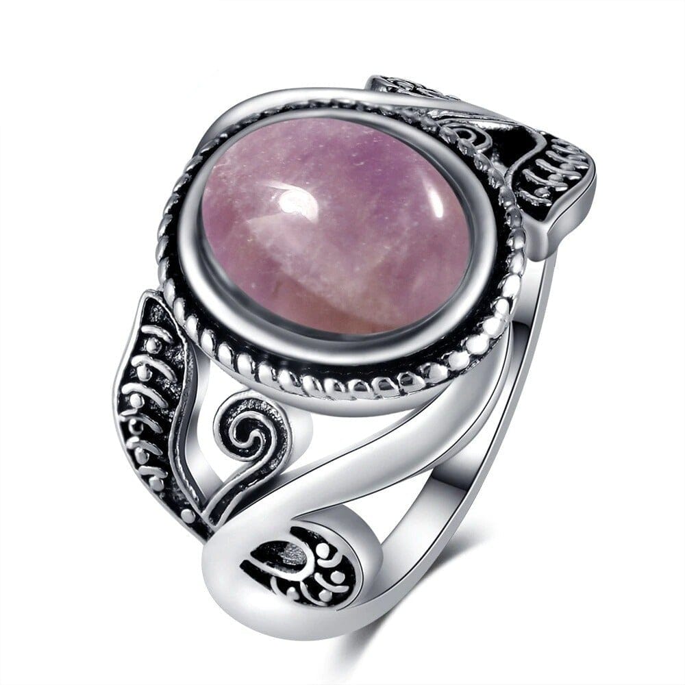 Elegant Amethyst Vintage Ring - 925 Sterling SilverRing