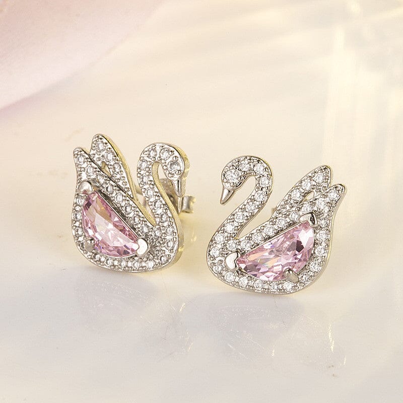 Swan Crystal Stone Stud EarringsEarrings