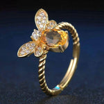 Bee Citrine Resizable RingRing