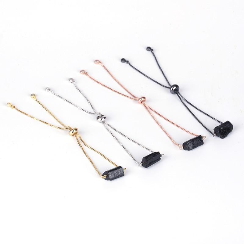 Natural Rough Black Tourmaline Stone BraceletBracelet