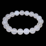 Natural Stone Beads Crystal Glass BraceletBraceletWhite Agate