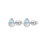 Cute Water Drop Moonstone Stud Earrings - 925 Sterling SilverEarrings