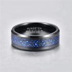 Black Onyx and Blue Sapphire Charm Couple RingsRing