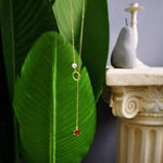 Trend Choker Charms Ruby Necklace - 925 Sterling SilverNecklace