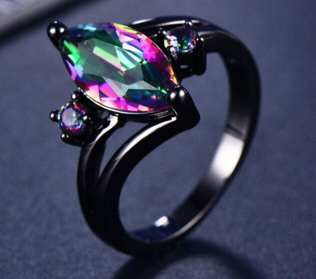 Purple Sapphire Black Gold RingRing