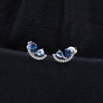 Ear Pear Natural Sky London Blue Topaz Stud Earrings - 925 Sterling SilverEarrings