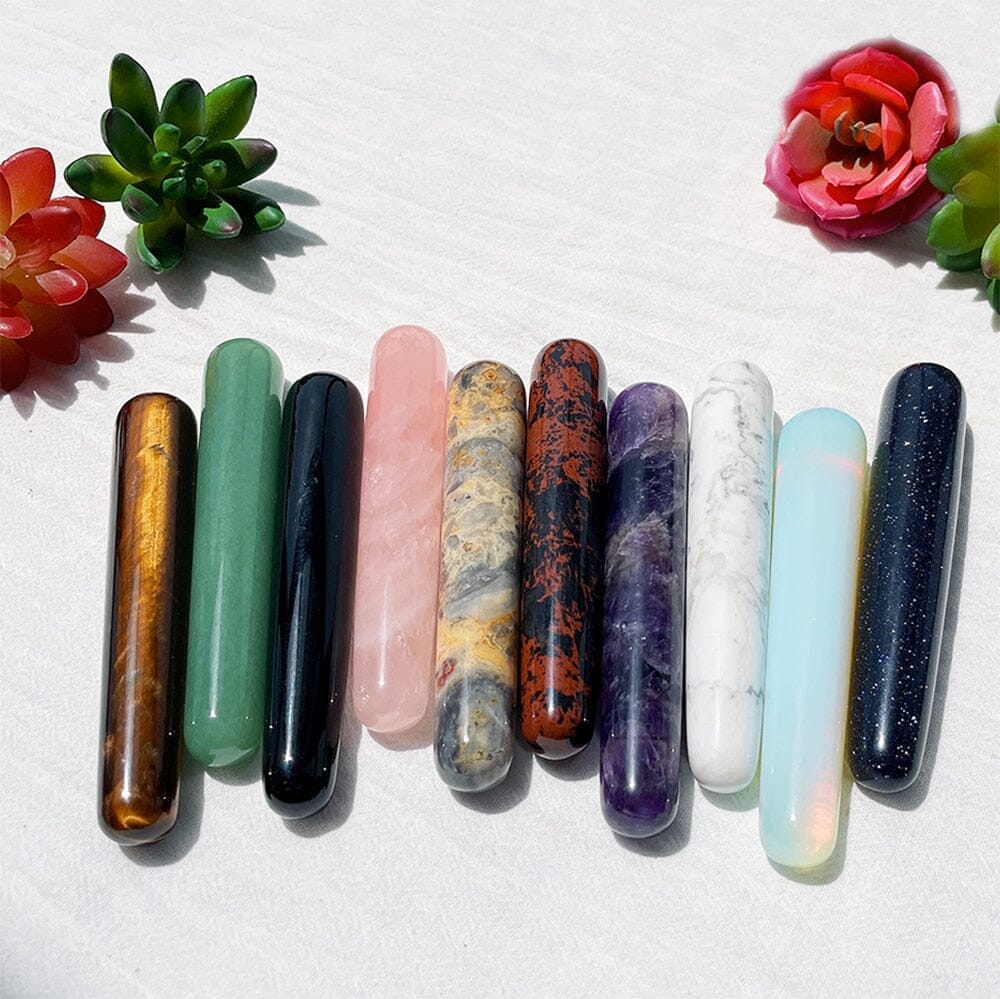 1pc Crystal Stone Body Massage Yoni Healing WandWand