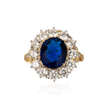 Luxury Sapphire Zircon Golden RingRing7Sapphire